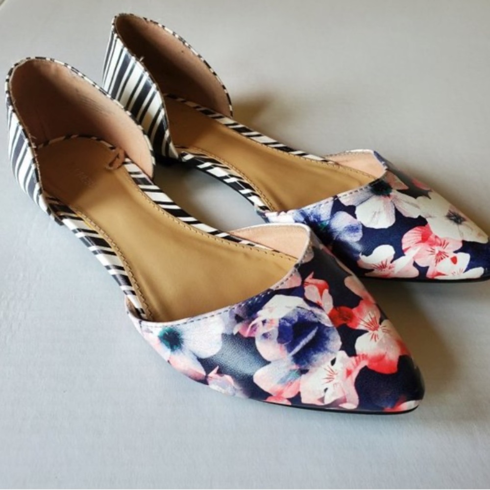 Express Floral Flats Size 10